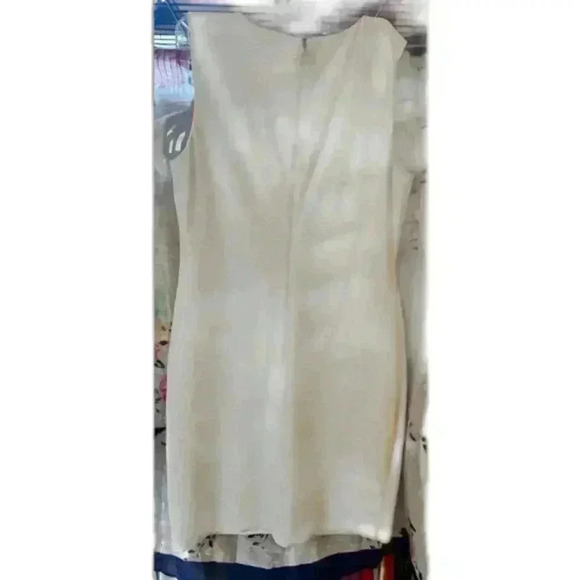 TOMMY HILFIGER Womens Ivory Textured Sleeveless Body Con Dress Size 12 - Picture 2 of 7